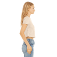 thumbnail image 2 of BELLA + CANVAS Flowy Crop Tee for Women, Short Sleeve Crewneck T-Shirt, Heather Dust, XL, 2 of 2