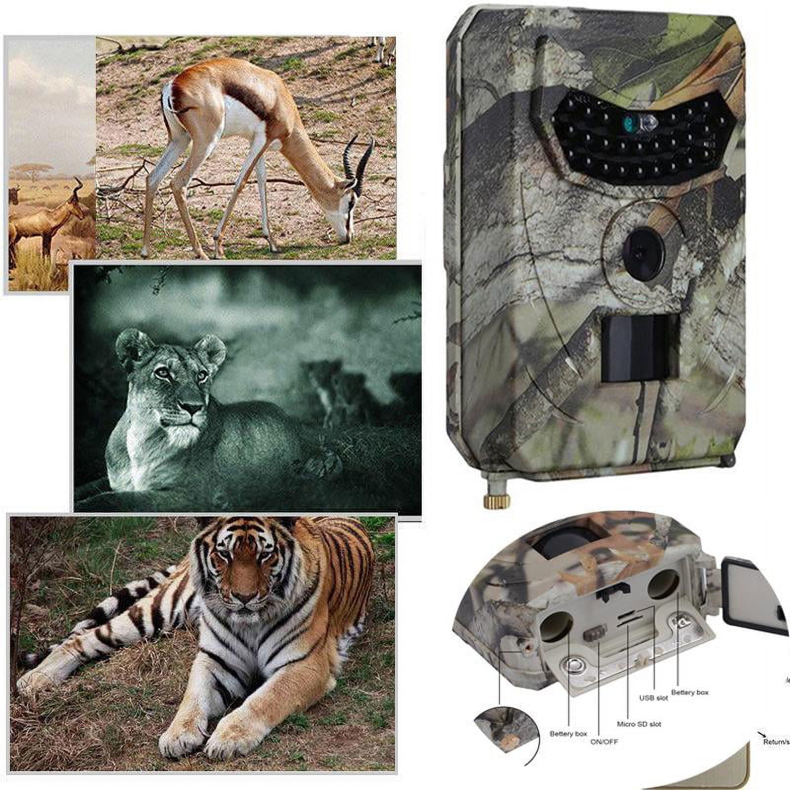 Myriann Outdoor Hunting Trail Camera 12MP 1080P HD Game Camera with Night Vision No Glow