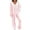 Pink, variant on DDAPJ pyju Women's Two Piece Outfits 2023,Long Sleeve V Neck Draped Pullover Tops and Wide Leg Straight Pants Solid Color Tracksuit Soft Comfy Fleece Lounge Matching Sets Warm Pajama Set