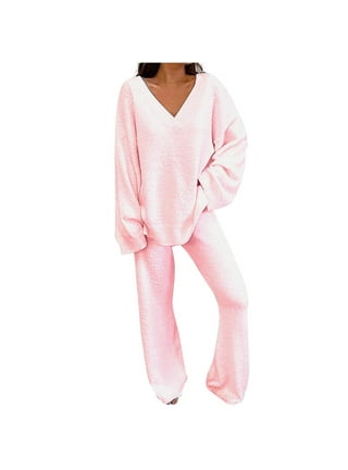 Women Fleece Plush Fluffy Fuzzy Lounge Pants Casual Knitted Sleepwear  Pajama Pants Trousers Plus Size
