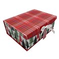 thumbnail image 1 of Red Checked Christmas Large Decor Box,13 in x 9.5 in x 4.75 in,by Holiday Time, 1 of 4
