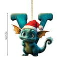 thumbnail image 6 of Christmas Tree Pendant Cartoon Dinosaur Letter Home Window Car Decoration 2D Flat Hanging Acrylic Ornament for Tree Backpack, 6 of 8