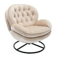 thumbnail image 5 of SESSLIFE Accent Chair with Ottoman, Beige Single Sofa, Lounge Chair for Living Room, Bedroom, Office, Hosting Room, 5 of 10