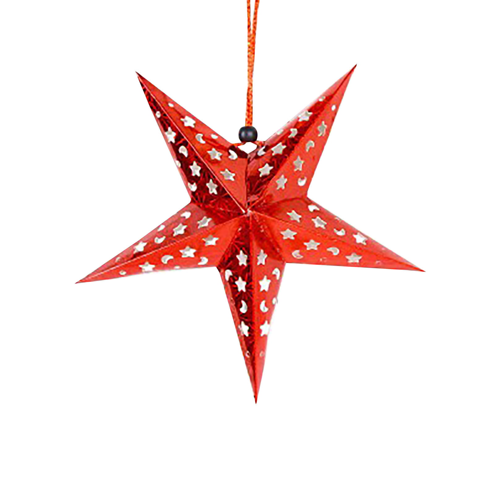 Xmas String Hanging Star Party Decoration Paper Christmas Tree Ornament 