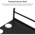 thumbnail image 4 of ZOUSSIQI Wall Mounted Projector Shelf,Floating Projector Wall Mount,Router Shelf with Metal Bracket,DVD PS5 Holder Stand Accessories,for Living Room,Office,Bedroom(Black) CA919-56411, 4 of 9