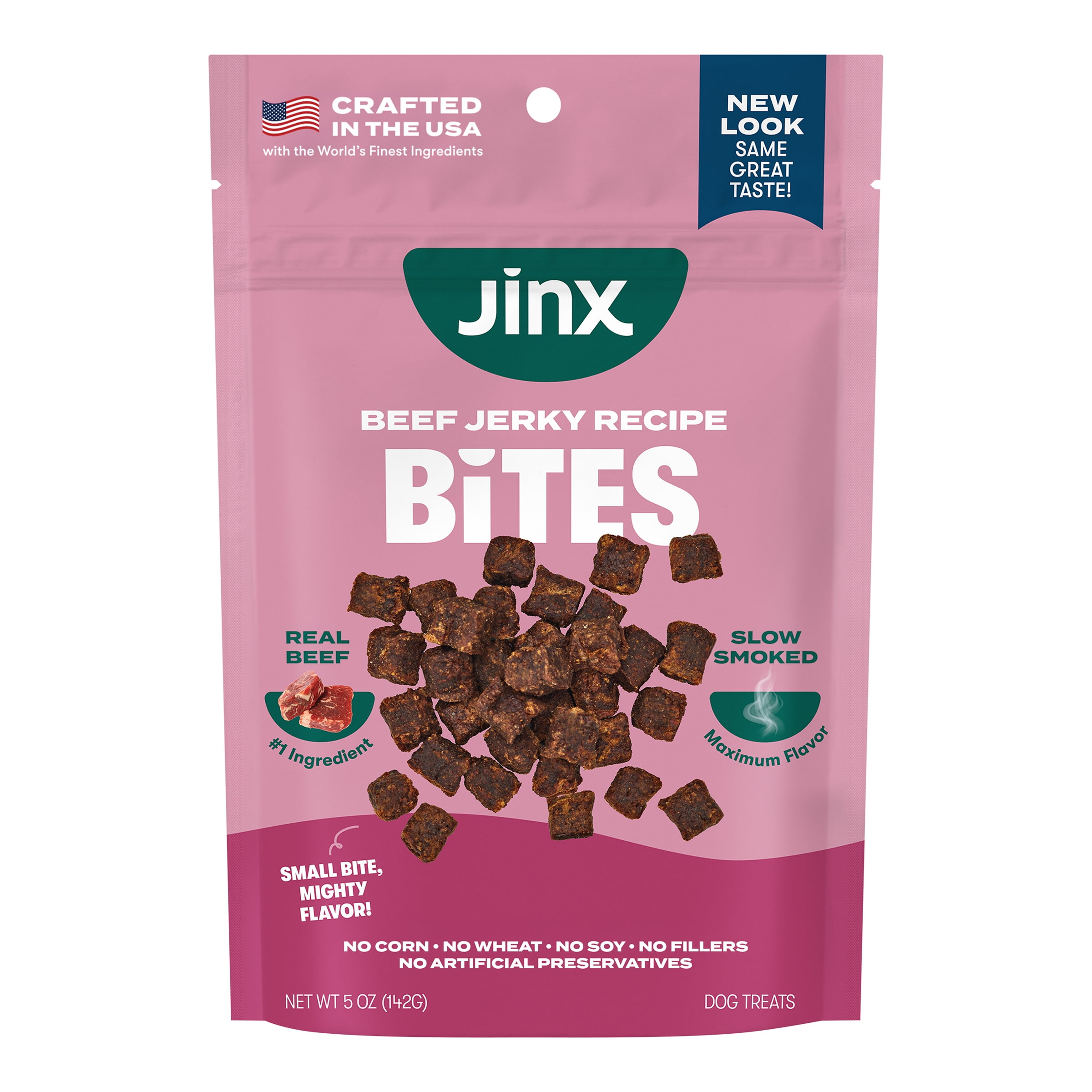 Jinx Beef Bites, Natural Soft Jerky Dog Treats, 5 oz Bag