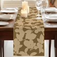 thumbnail image 3 of Table Runners 72 Inches Long Dress Scarves, Brown Floral Silhouette Farmhouse Kitchen/Dining Table Runner, Coffee Tablerunners, Spring Farmhouse Vintage Flowers 13x72 Inch, 3 of 9
