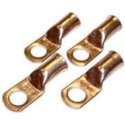 Fastronix Quality Copper Battery Terminal Lugs 4 Pack (5/16" 4 Gauge)