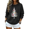 thumbnail image 5 of LangJing Christmas Sweatshirts for Women Xmas Tree Graphic Long Sleeve Holiday Tees Crewneck Pullover Tunic Tops, 5 of 7