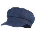 thumbnail image 4 of Sombrero de visera de mezclilla para mujer Gorra de boina de ajuste suave clásico azul oscuro para sus próximas vacaciones románticas o simplemente un día normal, 4 of 5