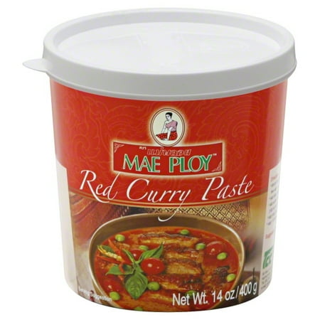 Red Curry Paste - Thep Padung Porn Coconut Mae Ploy Paste, 14 oz