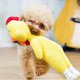 thumbnail image 4 of Juguete para perros, peluche para perros, juguete duradero de pana para perros con mecanismo de ruido de plástico chirriante en forma de pollo, 4 of 5