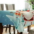 thumbnail image 3 of 54"x54" Santa Claus Tablecloth Waterproof Washable Polyester Square Table Cover Durable Tablecloth for Kitchen Dining Table Party Decor, 3 of 7