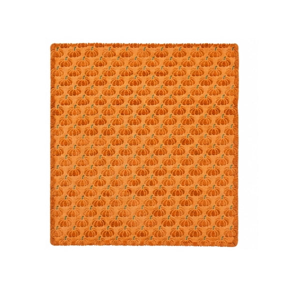Moonsky Faux Fur Throw Blanket for Couch, Halloween Pumpkin Blanket for Sofa Bedroom Living Room 27×39 inch Orange