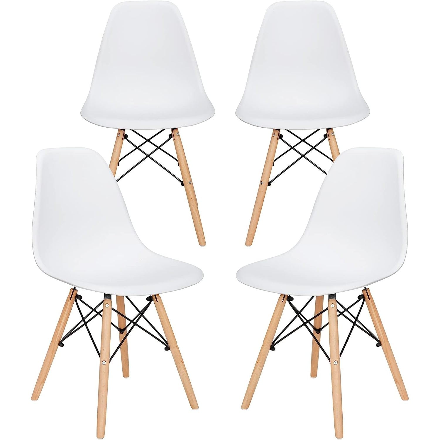 Bilot Modern Dining Chair Set of 4, -Century Shell Lounge Plastic DSW ...