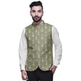 thumbnail image 1 of Atasi Block Casual Jacket For Men Printed Nehru Jacket Mens Wedding Indian Waistcoat Mandarin Blazer-Small, 1 of 6