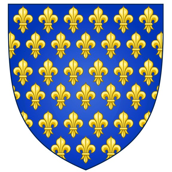 Arms of France Medieval Coat of Arms Decorative Car Truck Window Sticker Decal Vinyl Die-Cut Heraldry Armorial History Family Crest