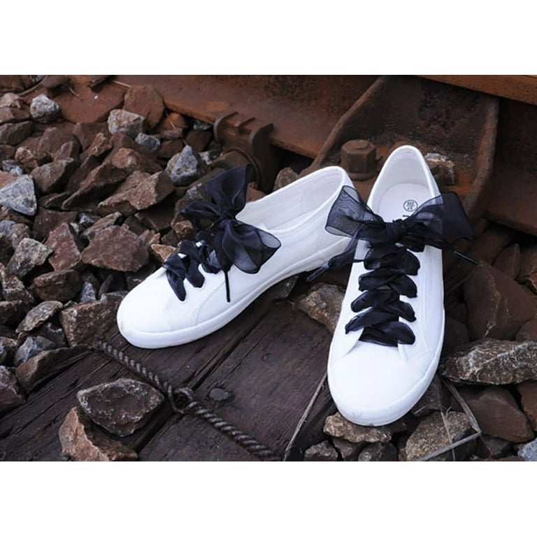 1 Pair 3.6ft Shoe Lace Fashion Chiffon Ribbon Casual Shoelace Flat Shoelaces