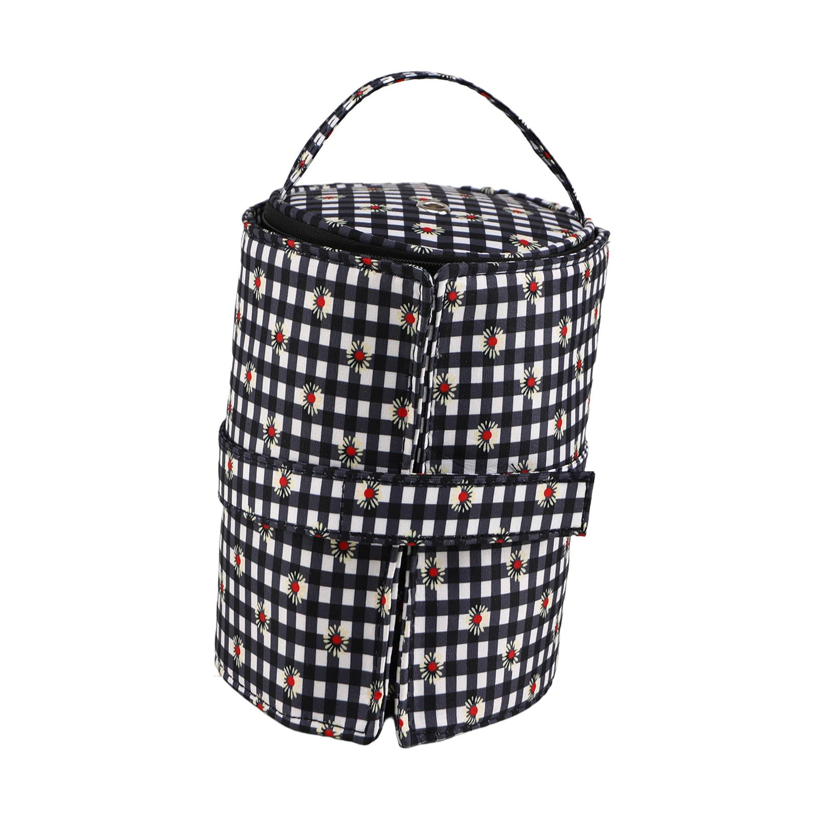 FVDPWYE Crochet Bag Crochet Hooks Storage Bag Lightweight Craft Organizer Zipper Closure Black