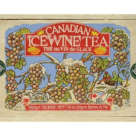 Canadian Ice Wine Tea In Wood Box - 100 Tea Bags
