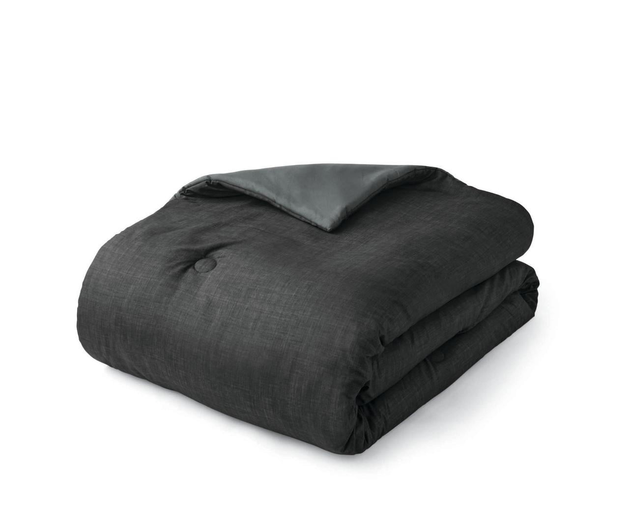 Mainstays 10 Piece Grey Bed in a Bag Comforter Set with Sheets, King