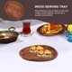thumbnail image 2 of 1 bandeja de madera natural para servir comida, fruta, postre, vajilla, 2 of 6