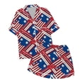 thumbnail image 4 of Kids' 4th Of July Printed Satin Pajama Set Short Sleeve, 4 of 4