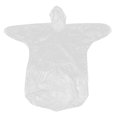 thumbnail image 2 of 6pcs impermeables desechables adultos al aire libre de impermeables al aire libre poncho con capucha con cordón, 2 of 5