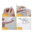 thumbnail image 3 of Pestillos de seguridad para niños con cerradura de gabinete, paquete de 10 de fácil instalación (blanco), 3 of 4