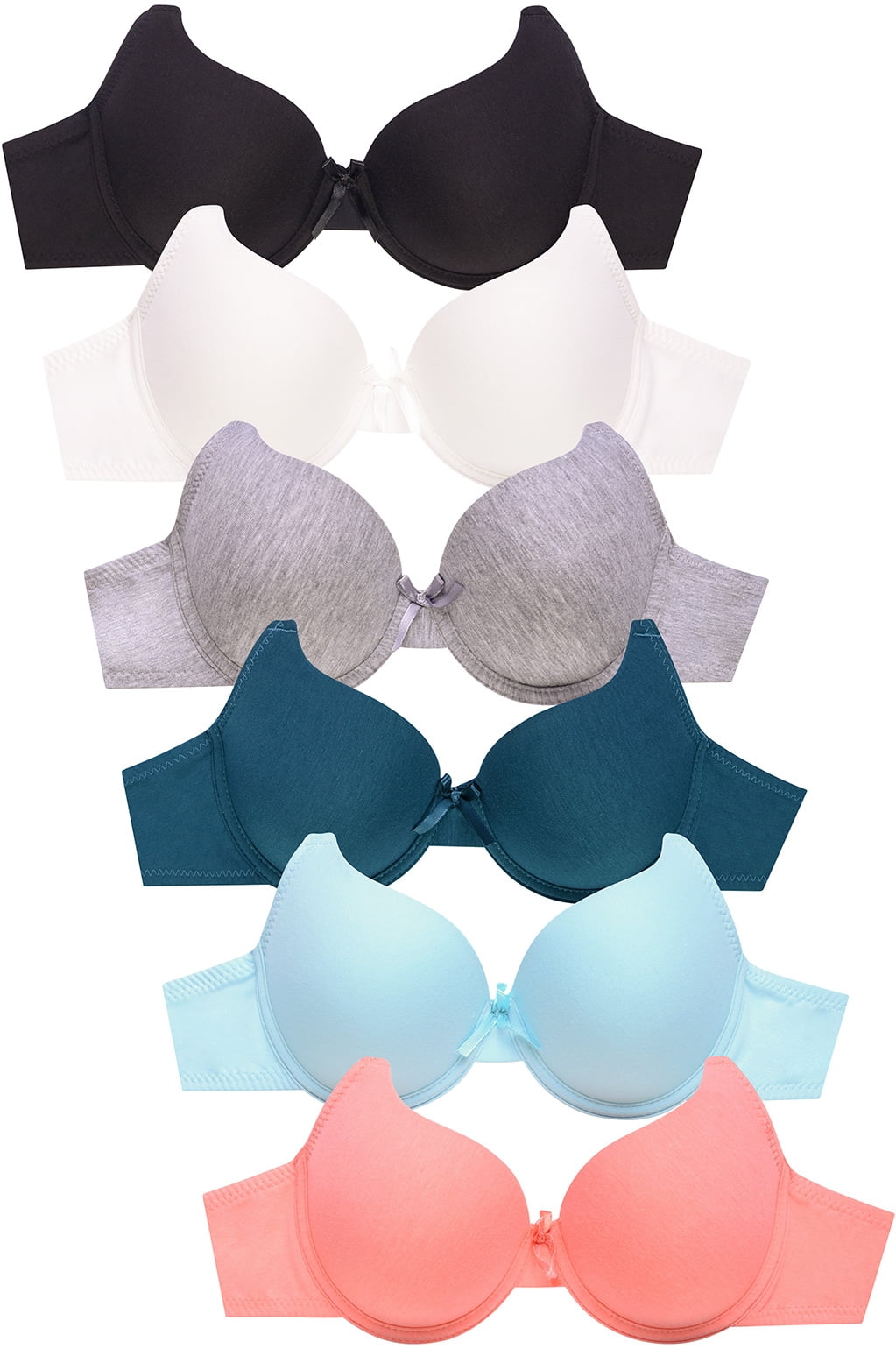 247 Frenzy Women's Essentials Sofra PACK OF 6 Full Coverage Solid