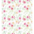 thumbnail image 3 of Ambesonne Rose Duvet Cover Set, Retro Painting, 2-Calking, White Pink Green, 3 of 7