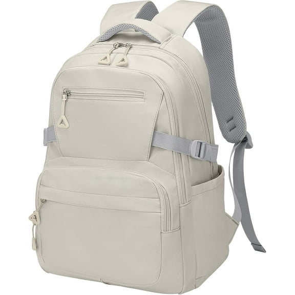 Backpack, Lightweight Aesthetic Bookbag with Anti-Theft Pocket, Fit 15.6 Inch Laptop Backpack for College and Daily Use (Pink)