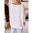 thumbnail image 2 of Top Dokotoo para mujer, talla grande, casual, cuello redondo, manga 3/4, 2 of 6