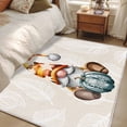 thumbnail image 4 of 3'x5' Rug for Living Room Bedroom, Fall Pumpkins Washable Area Rugs Non-Slip Carpet Mats, Thanksgiving Gnomes Maple Leaf on Linen Indoor Low Pile Area Rug Runner for Kitchen, Mudroom, 4 of 8