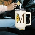 thumbnail image 4 of Personalized Sunflower Monogram Cup for Women, Mom, Wife, Boss Lady, Coworkers-Custom 40oz Tumbler with Handle- Unique Birthday, Christmas, Boss Day Gift for Her, 4 of 7