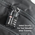 thumbnail image 2 of Master Lock Black TSA-Approved Luggage Lock with Wide Lock Body and Thin, Durable Steel Shackle, Zipper Lock for Backpacks, Luggage, 4680DBLK, 2 of 7