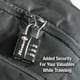 thumbnail image 2 of Candado para equipaje Master Lock 4680DBLK negro aprobado por la TSA, paquete de 2, 2 of 7