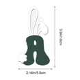 thumbnail image 3 of QuanTara Easter Wooden Bunny Ear Letter Ornament 3.9x2.3 Inch - Colorful Hanging Wall Decor for Easter Party, Spring Holiday Home Decoration, 3 of 6