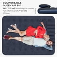 thumbnail image 3 of Matelas Pneumatique Format Grand Lit de Camping avec 2 Oreillers et Pompe Manuelle, Bleu, 3 of 7