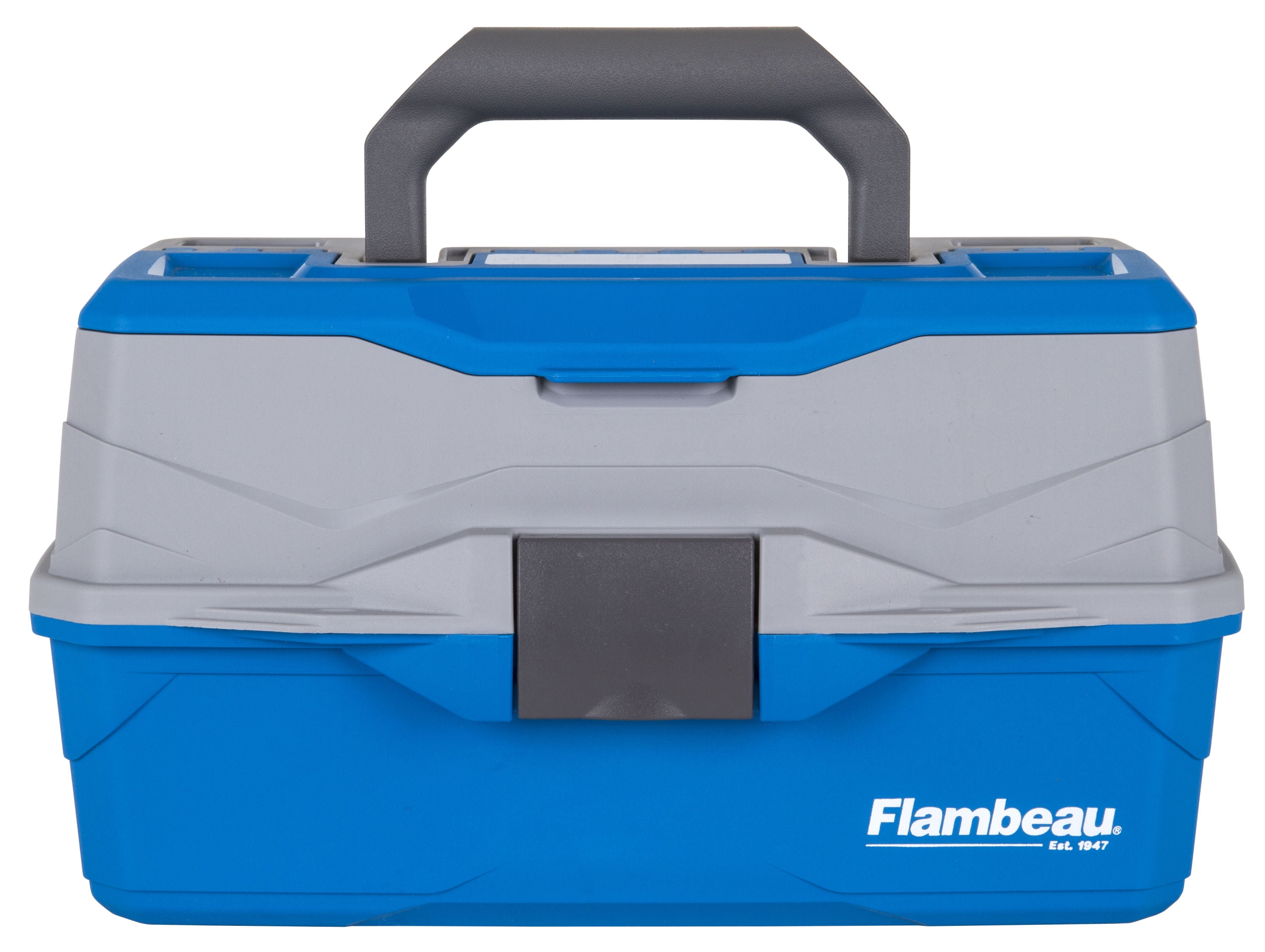 Flambeau Outdoors, 6382TB  Classic Two Tray Fishing Tackle Box, Blue, Plastic, 14 inches long