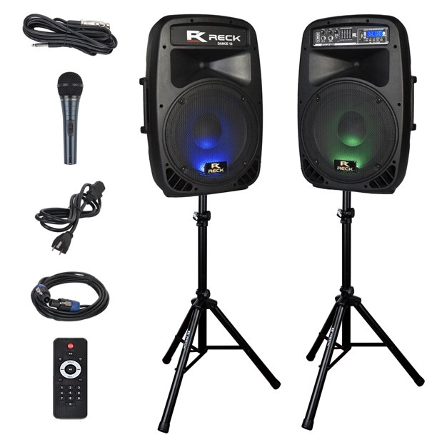 Proreck Dance 12 Portable 12Inch 1000 Watts 2Way Powered PA Speaker