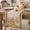 Beige, variant on Brown Fall Table Runner - 36 Inch Long Thanksgiving Pumpkins Botanical Farmhouse Cotton and Linen Blended Dress Scarves Farmhouse Table Runner for Kitchen Dining, Coffee Table, 13" x 36"