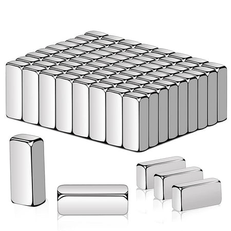 

Xiangyi Strong Neodymium Bar Magnets with Double-Sided Adhesive 12 Pack Rare Earth Metal Neodymium Magnet - 60 x 10 x 5 mm