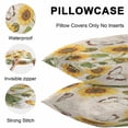 thumbnail image 5 of Sunflower Farmhouse Lumbar Pillow Covers 20x12 Inch Set of 2, Spring Summer Retro Floral Butterflies Waterproof Outdoor Pillow Covers, Decorative Cushion Pillowcases for Couch, Sofa, Bed, Patio, 5 of 9