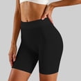 thumbnail image 2 of Xijirk Women Shorts High‑Waist Seamless Ribbed Shorts for Workout and Daily Casual Wear,Black,M, 2 of 4