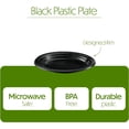 thumbnail image 5 of PLASTICPRO 7" Black Plastic Plates Lightweight Disposable Plates for Parties, 100-Pack, 5 of 7
