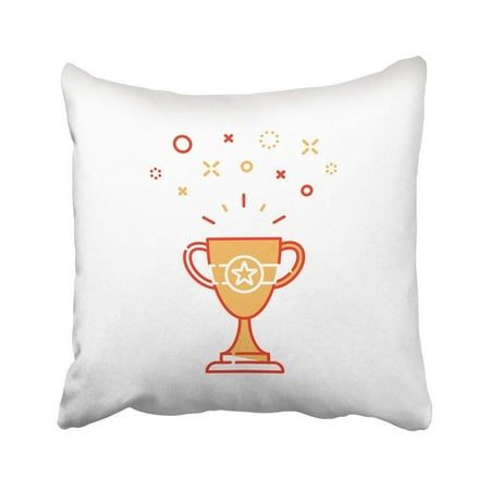 ARTJIA Celebration Winner Cup First Place Award Mono Line Best Results On Performance Champion Pillowcase 18x18