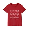 thumbnail image 1 of Posijego T-Shirt de la Saint-Valentin pour Garçons et Filles, T-Shirt Graphique avec Cœur, T-Shirts à Manches Courtes pour Enfants, Hauts en Coton, Vêtements, 1 of 6