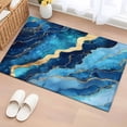 thumbnail image 5 of Abstract Art Front Door Rugs 2x3 ft Water Ripple Blue Gradient Marbling Small Rug for Entryway Non Slip Washable Bathroom Door Mat Absorbent Floor Mat for Indoor Entrance, 5 of 9