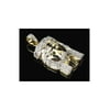 Real 10K Yellow Gold Genuine Diamond Mini Micro Pave Jesus Piece Pendant (.75ct)